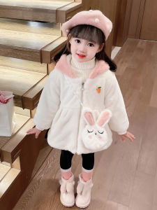 เสื้อแจ็คเก็ตหนาสำหรับเด็กผู้หญิง ฤดูใบไม้ร่วง/ฤดูหนาว เสื้อผ้าเด็ก เสื้อคลุมกันหนาว อบอุ่น ขนสัตว์ เสื้อผ้าเด็กผู้หญิง เสื้อคลุมกันหนาว แฟชั่น