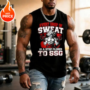 Bandai | Super Saiyan Gym Vegeta Dragon Ball Harajuku 2026 Spring Summer Tank Top Fitness Casual Running Sports Sleeveless T-Shirt Y2K