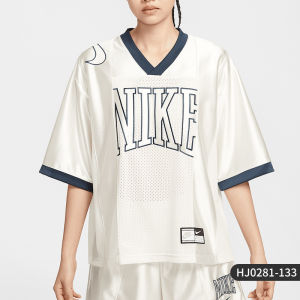 Nike | Áo Thun Nữ V-Neck In Họa Tiết MESH Thoáng Khí Cho Mùa Hè