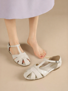 Josiny | Lace Hollow Flat Womens Single Shoes