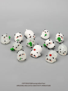 Cute Luminous Panda Luminous Decoration Model Micro Landscape Station Desktop Creativity Decorative Mini Animal Toy
