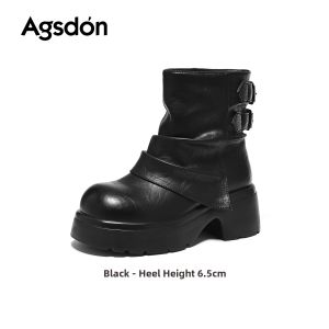 Agsdon | Thick Sole Martin Boots Retro Western  Style