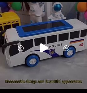 Childrens bus toy 3D light electric friction power sound function simulation toy bus