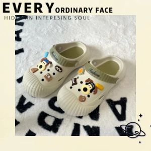 รองเท้าแฟชั่น รองผู้หญิง รองเท้าแตะหัวโตมาพร้อมตัวติดสุดน่ารักมีสายรัดส้นให้สุดปังพื้นหนาเสริมส้นมีรูระบายอากาศได้ดี ช้าหมดอดนะจ้า