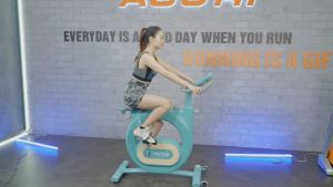 Xe đạp tập tại nhà AGS-215 khung sườn vững chãi tay cầm đa chấu đồng hồ thông minh vòng bi NBK Nhật tải trọng 150kg