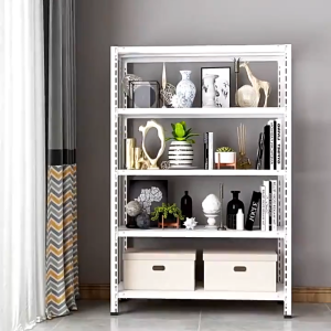 ชั้นวางของเหล็กแข็งแรง 5 ชั้น ตู้เก็บสินค้าแบบพกพา ติดตั้งง่าย ทนทาน