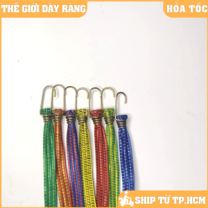 [BÓ 10 SỢI]Dây thun ràng dẹp độ bản 25cm (phân) móc xoắn ốc chắc chắn hơn nhiều màu dài 16M➡5M