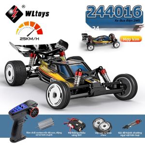 Xe Điều Khiển Từ Xa WLtoys 244016 Tỷ Lệ 1:24 Tốc Độ Cao Với Đèn LED Tự Chế Động Cơ Điện Đồ Chơi Điều Khiển Từ Xa Dành Làm Quà Tặng Cho Trẻ Em
