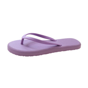Summer 2025 Ladies Fashionable Beachside Thong Slippers Anti-Slip Wear-Resistant EVA Flat Heel Rubber Sole Casual Slip-On Sandals