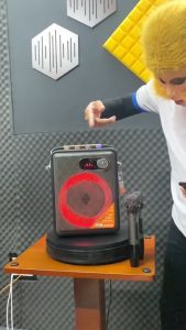 [ Thanh Lý 24H ] Loa Xách Tay Karaoke N125 Bass20 Đèn LED Nhiều Màu Kèm 2 Micro Karaoke Kết Nối Bluetooth 5.0 USB AUX Thẻ Nhớ Cổng Micro OTG Sạc DC15V