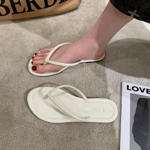 Large Size Womens Fashionable Flat Bottom Sandals 2023 New Anti-Slip Casual Lightweight Beach Slippers Slip-On Summer Shoes