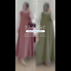 Pakaian wanita muslim kekinian Moela Niuka Set Best seller premium