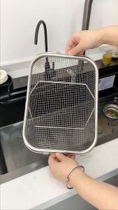 Rổ Rửa Rau Củ Quả Bằng Thép Không Gỉ Có Thể Thu Gọn Giá Úp Chén Đĩa Ráo Nước Tiện Dụng Cho Nhà Bếp