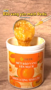 Mứt Đào Vàng Yến Mạch Dedu Hộp 1.2kg Dùng Pha Chế Cho Các Loại Trà Trái Cây Thơm Ngon Tươi Mát Vị Đậm Đà