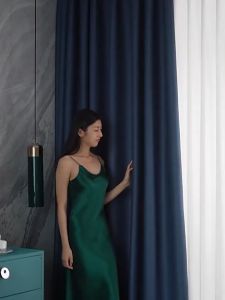 1pc Blackout Curtain With Ring For Living Room Bedroom Window apricot color draperies Curtains makapal at mahaba kurtina