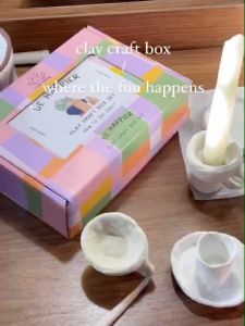 Đồ thủ công - Set đất nặn tự khô cho bé kích thích sáng tạo (đầy đủ dụng cụ màu nước đất nặn) - Crabit Kidbooks