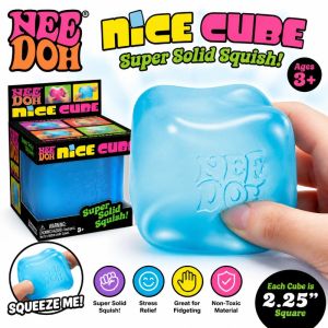 Schylling | Schylling Nee Doh Jellyfish & Cube Squish Toy Soft Jelly Squeeze Stress Relief Fidget Toy Sensory NeeDoh for Kids & Adults