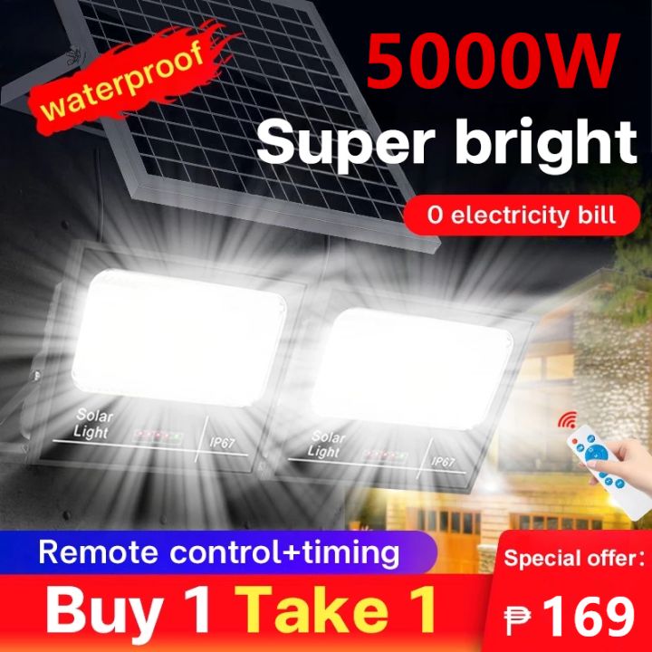 [BUY 1 TAKE 1]Solar Light Outdoor Waterproof 5000W LED Flood Light ...