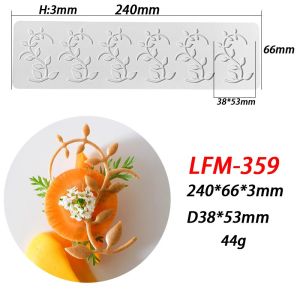2024 New Lace Silicone French Style Baking Decoration Fragrant Crisp Biscuit Mold Hollow Leaf Ring Baking Tools Kitchen Utensils