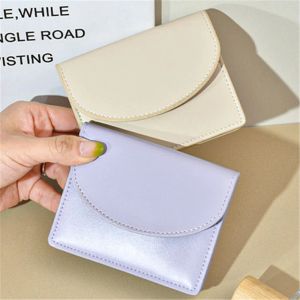 【Muswannas】Retro Simple PU Coin Purse Flap Small Square Bag Cute Mini Handbag for Women Men Id/Credit Card Wallet Storage Bag