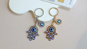 Blue Evil Eye Keychain Blessed Lucky Key Holder Keyring Amulet for Bag Accessory Gift Jewelry
