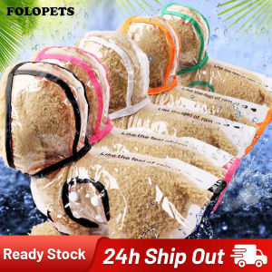 FOLOPETS Pet Dog Transparent Raincoat Adjuastable Waterproof Raincoat Hooded Design Pet Dog Waterproof Coat