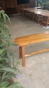 ม้านั่งไม้อคาเซีย ผลิตจากไม้แผ่นเดียว แข็งแรงทนทาน