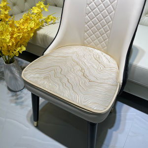 Modern Minimalist Leather Chair Pad Horse Hoof Shape Thin Modern Nordic Home Use Anti-Slip Dining Chair Cushion Summer Style