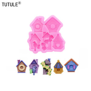 169# Little Bird House Silicone Molds for Chocolate Cakes and Dessert Decorating Resin Accessories Fondant and DIY Decorations
