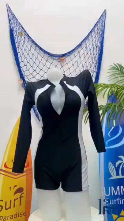 Fast Dry Sexy Swimsuit One Piece Long Sleeve Swimming Suit Women Diving Suit Swimwear | Lazada Fast Dry Sexy Swimsuit One Piece Long Sleeve Swimming Suit Women Diving Suit Swimwear | Lazada
