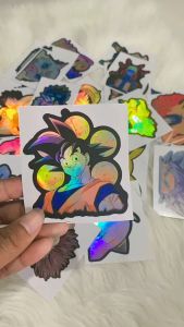 Stiker Hologram Anime Goku & Dragon Ball Ukuran 8 cm