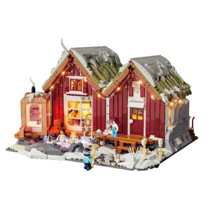 Lumibricks | Vintage Style Assembly Wooden House Model Light