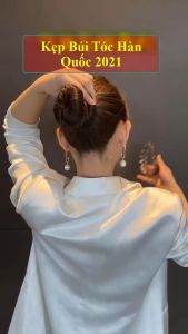 Búi chụp tóc nhựa trong co giãn đa năng. Kẹp búi tóc tròn hình cầu đa năng kẹp tổ chim nhựa phong cách Hàn Quốc