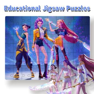 Anime Kpop Demon Hunters jigsaw puzzle Toys Board Game Rumi Mira Zoey Huntrix Character Pattern Collectible Decor Children Gifts