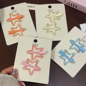 Cute Princess Style Hair Clips for Kids Duckbill Hair Clips Bangs Star Shape Childrens Hair Accessories Versatile Side Clips