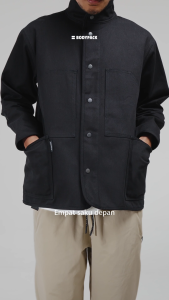 Bodypack Hoxadrine 1.0 Basic Jacket Hangout Pria Wanita Harian Jaket Praktis - Hitam