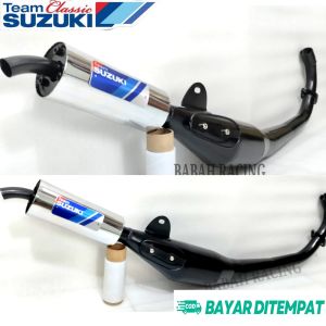 Knalpot Satria 2 Tak Hiu Lumba Standar Racing Tameng