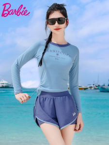 Barbie | Sleeve Long Modest Fat-Slimming Separate Shorts Swimwear
