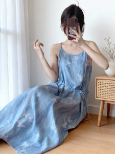 KASIHAN | New Light Summer Butterfly Pattern Viscose Wearable Dress