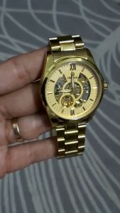 Đồng Hồ Nam full vàng Dây vàng Bền Bỉ Chống Nước Chống Trầy Xước