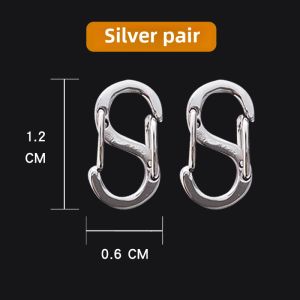 Necklace Anti-Drop Buckle 8 Words Quick Buckle S Type Spring Fastener Mini Buckle and Chain Necklace Necklace Length-Adjustable Anti-Drop Buckle