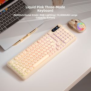 COEP | Bộ Bàn Phím Chuột Không Dây Bluetooth Sạc Được 3 Chế Độ Thiết Kế Cao Cấp Dành Cho Nữ Văn Phòng