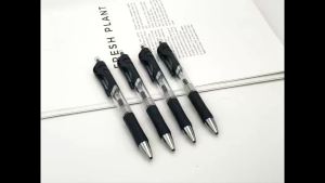 MROOFUL | 3/6Pcs Retractable Ballpoint Pen Large Capacity 0.5mm Ballpoint Pen Black/Red/Blue Replaceable Refill Stationery School Supplies