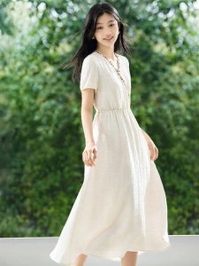 MOHANYIMEI | Bohemian Style Linen Blended Flowy Long Dress