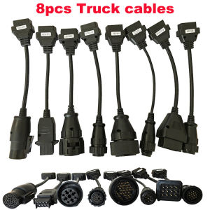 Full Set 8pcs Truck OBD2 Cables Diagnostic OBD Truck Cable For Delphi DS150 DS150E TCS CDP Multidiag MAN OBD2 Renault Tool