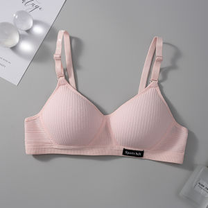 Maniyun Cotton Soft Bra For Teenager Thin Non-wired Gathered Breathable Bra Girls Push Up Bra Lingerie