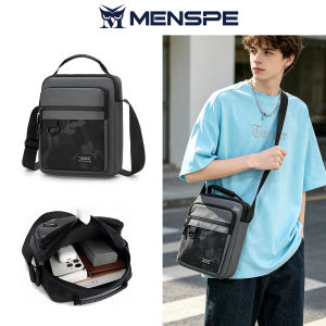 MENSPE Fashion Men Bags Shoulder Bag Oxford Cloth Cross Body Bag Casual Handbag Multiple Pocket Large Capacity Waterproof Lightweight Casual Sport Street Bag for Travel Outdoor