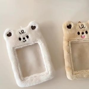 Hộp Đựng Thẻ Mini Hình Động Vật Dễ Thương Phong Cách Ins Chất Liệu Lông Mềm Mại Dùng Để Dán Ảnh Trang Trí Ba Lô Thiết Kế Hoạt Hình Hàn Quốc