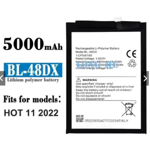Battery BL 48DX for Infinix Hot 11 2022  replacement phone batteries