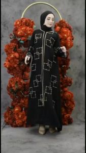 Gamis Abaya Turkey Dress Turki Baju Muslim Wanita Arab Kameila Bordir Dewasa Warna Hitam Jetblack Terbaru 2022 Viral Kekinian Simple Elegan Mewah YM deFashion